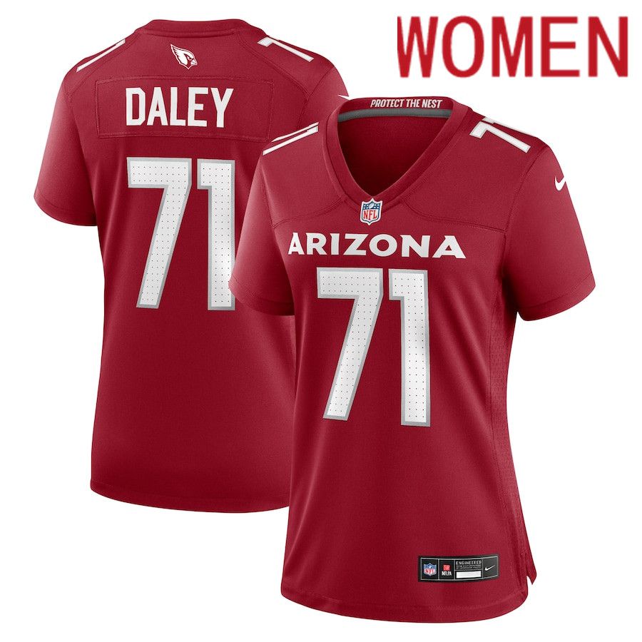 Women Arizona Cardinals #71 Dennis Daley Nike Cardinal Nike Team Color NFL Jersey